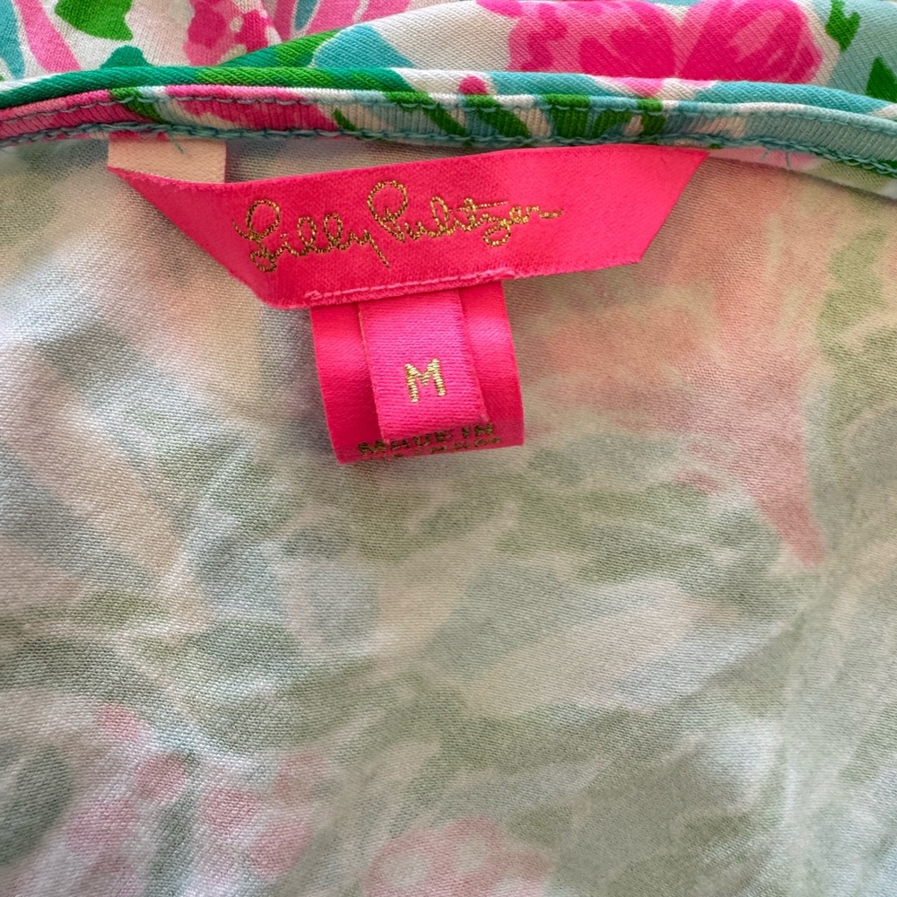 LILLY PULITZER SZ Medium PARIGI SKORT ROMPER *LEAF IT WILD* AMALFI BLUE - Picture 11 of 11